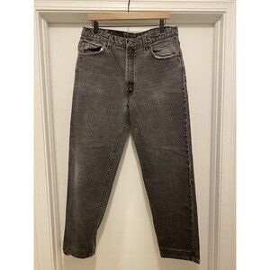 Vintage Levi’s 550 Jeans Mens 36x30 Black Faded Denim Red Tab Grunge Skater 90s